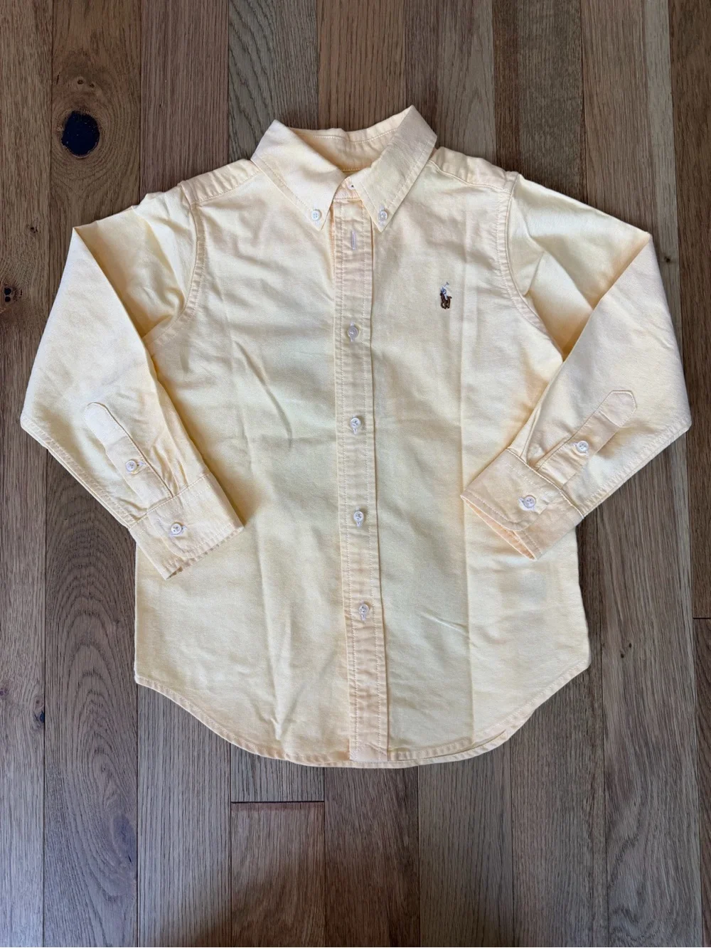 Ralph Lauren Boys' Pale Yellow Button-Down Oxford Shirt